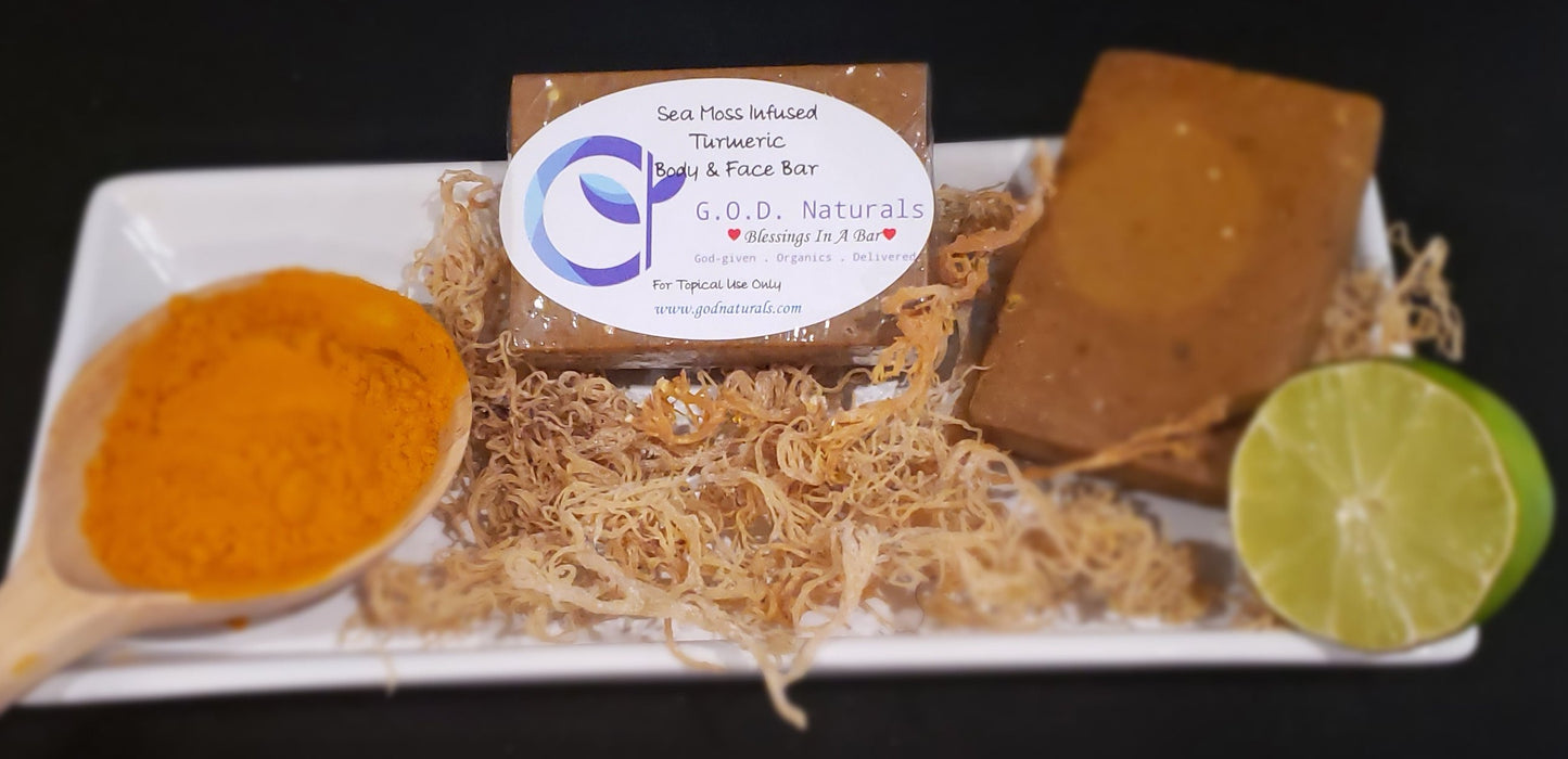 Sea Moss Infused Turmeric Body & Face Bar